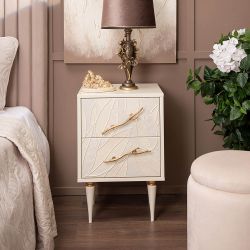 Тумба Арт Колор leaves Классик Голд Кремовый белый