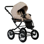 Детская коляска Indigo Barbara Eco Classic 2 в 1 Be02 св.бежевая кожа