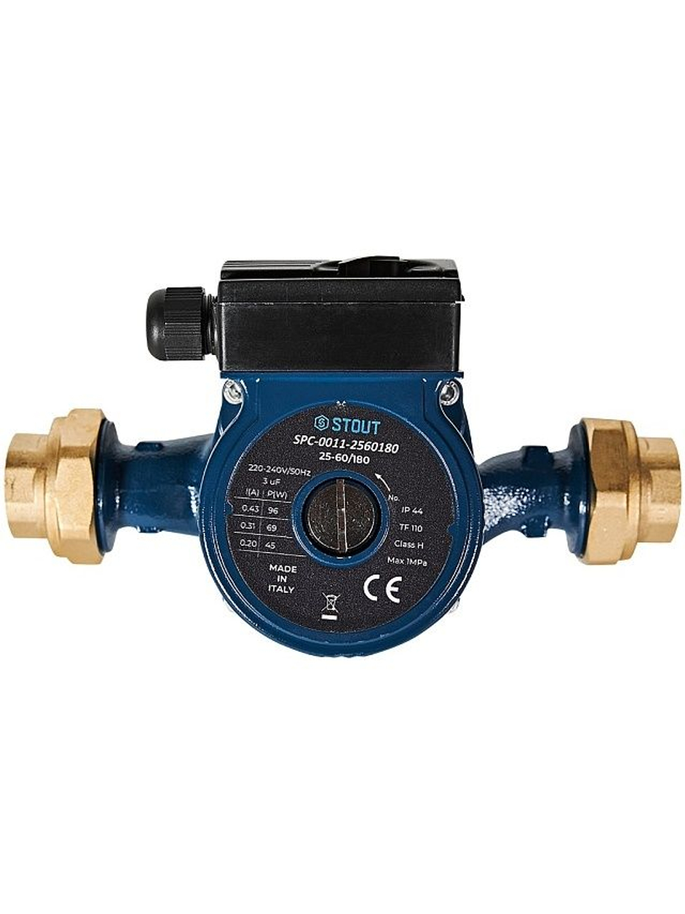 Циркуляционный насос STOUT 25-60-180 мм Италия с гайками (SPC-0011-2560180)