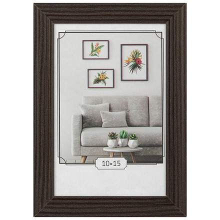 Фоторамка Image Art С22 МДФ универсальная 10х15 цвет венге вставка прозрачный пласти