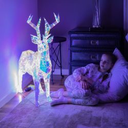 ULD-R501 220V DEER Светильник декоративный Олень. 500 светодиодов. Белый свет. Цвет корпуса радужный. TM Uniel