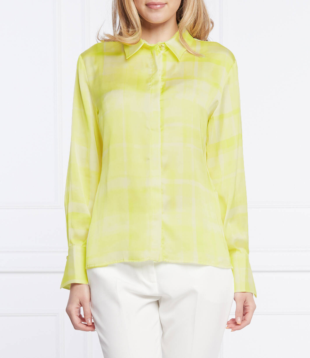 сатиновая рубашка Liu Jo - лимонный(CA2243 TS004)