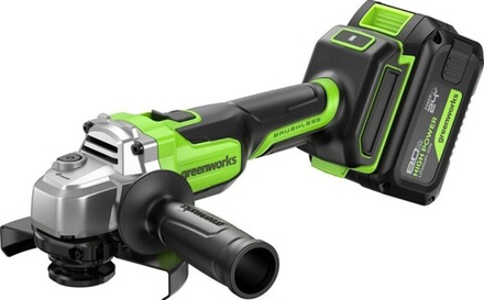 Угловая шлифмашина аккумуляторная GREENWORKS AG590 24V, АКБ 8Ач и ЗУ 3201007CUH