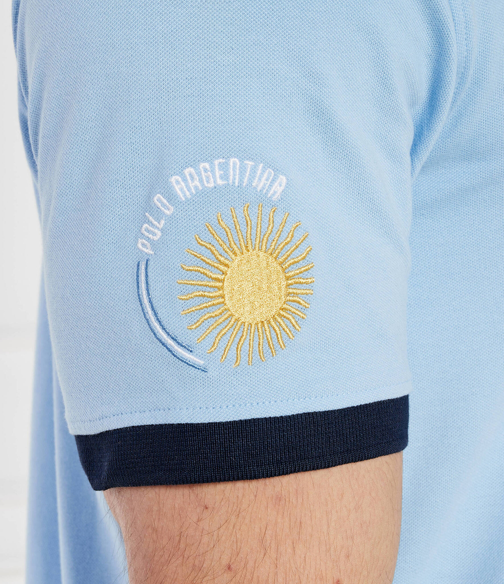 Поло La Martina - голубой(YMP305 PK001)