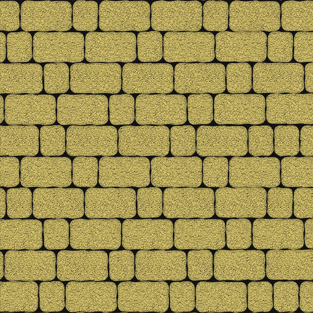 Тротуарная плитка Арена - Гранит Желтый, комплект из 2 видов плит