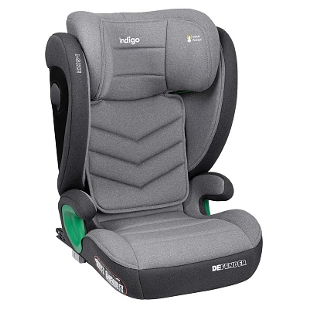 Автокресло детское Indigo Defender Isofix группа 2/3 (15-36) светло-серый
