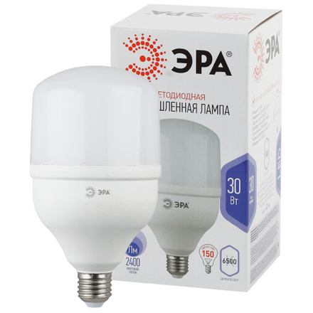 Лампа светодиодная POWER ЭРА STD LED T100-30W-6500-E27 30Вт колокол холoдный дневной свет Е27