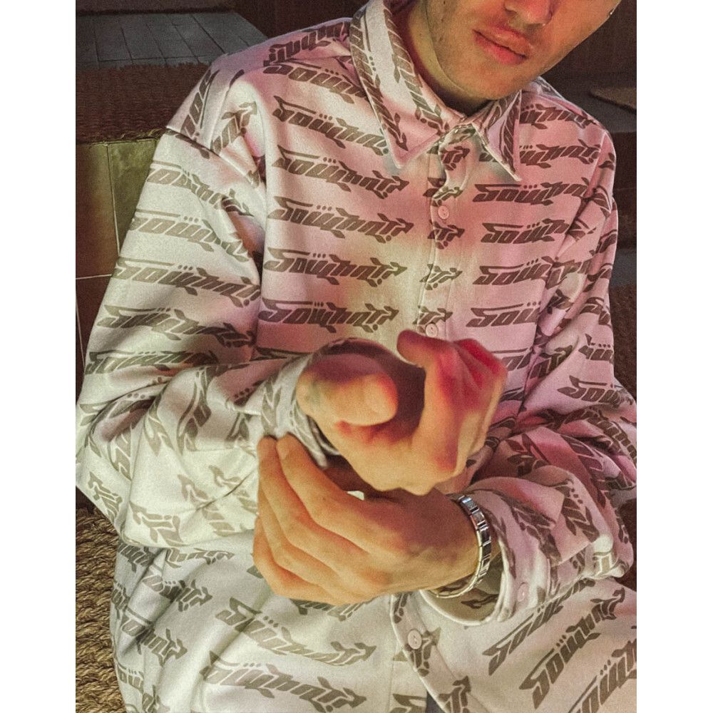 Рубашка SoWhat? Logo Флисовая Белая