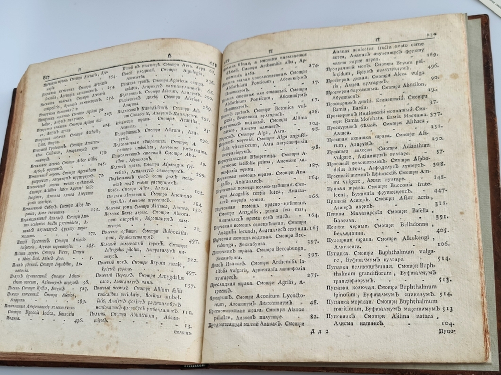 "Ботанический подробный словарь или травник. Часть 1". Андрей Мейер. 1781 г.   Антикварная книга