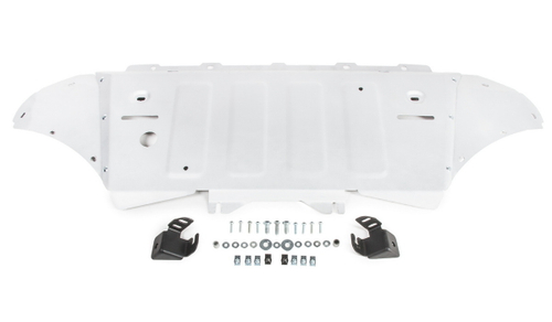 Защита картера Rival для Audi Q8 (V - 3.0 (340 л.с.)) 2018-н.в., штампованная, алюминий 3 мм, с крепежом, 333.0348.1