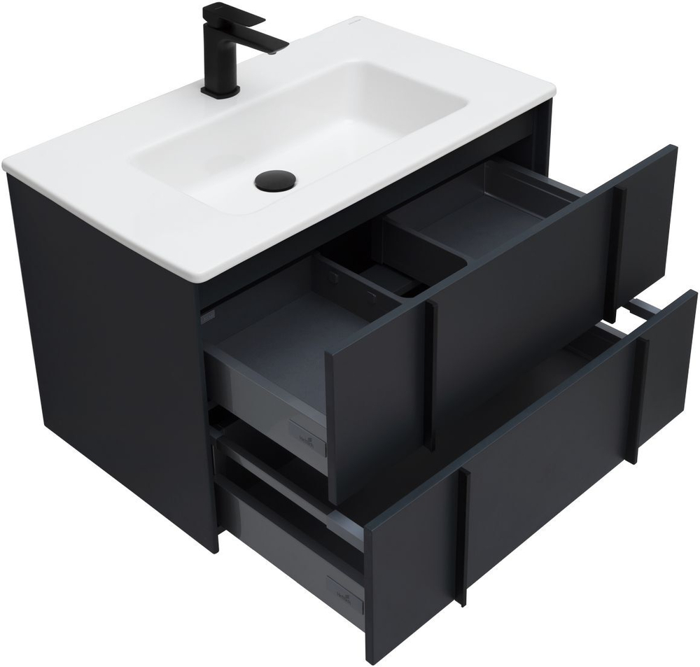 Тумба с раковиной Allen Brau Reality 80 см 1.32005.AM антрацит матовый
