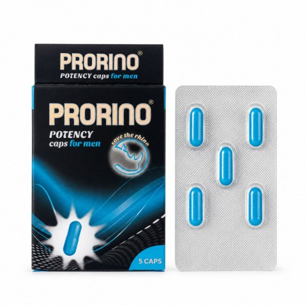Биологически активная добавка к пище для мужчин Ero black line PRORINO Potency Caps 5 шт.