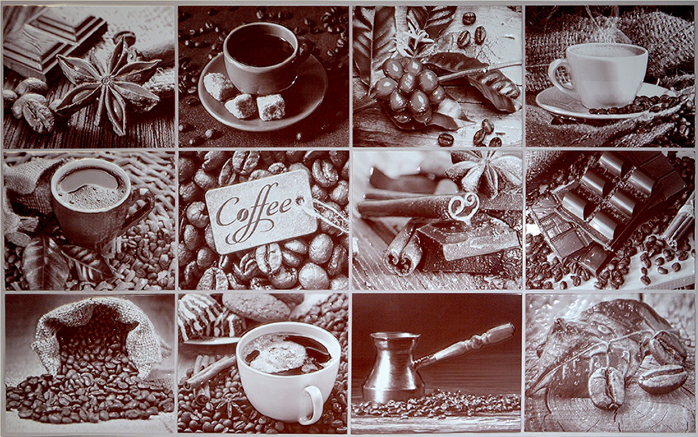 ФАРТУК-ПАННО ПВХ GRACE КОФЕЙНЫЙ НАБОР СЕПИЯ 100Х60СМ