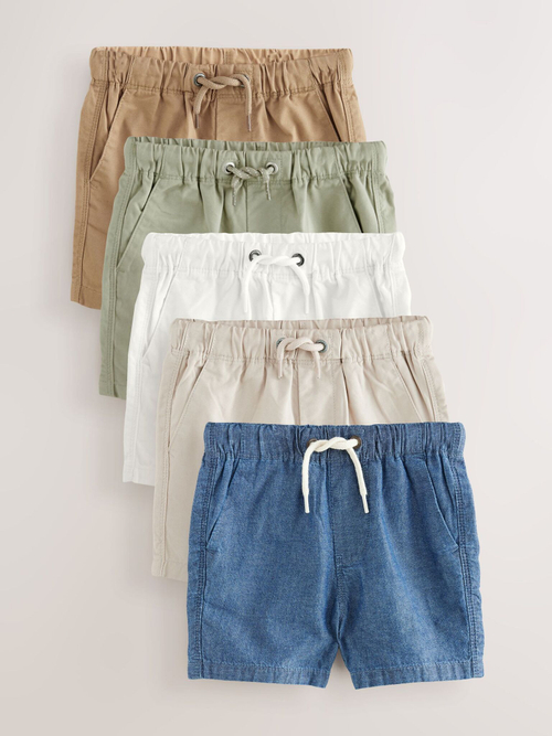 Шорты для мальчика Next AG3-818, 5 шт., Голубой, Бежевый, Белый