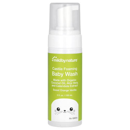 Mild By Nature, детская кастильская пена для душа, сладкий апельсин и ваниль, 148 мл (5 жидк. унций)