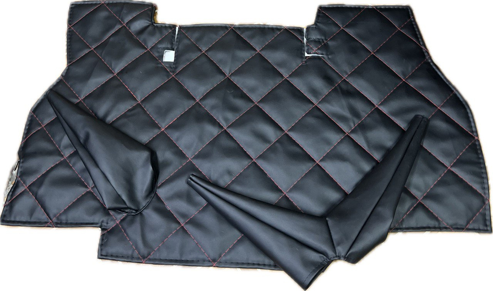 Коврик под рычаги КПП УАЗ 452, 3303 (красная нить ромб)