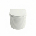 Унитаз подвесной безободковый WAVE LINE Tornado3.0, сид. дюропласт, м/л, быстр, БЕЛЫЙ глянец (L)