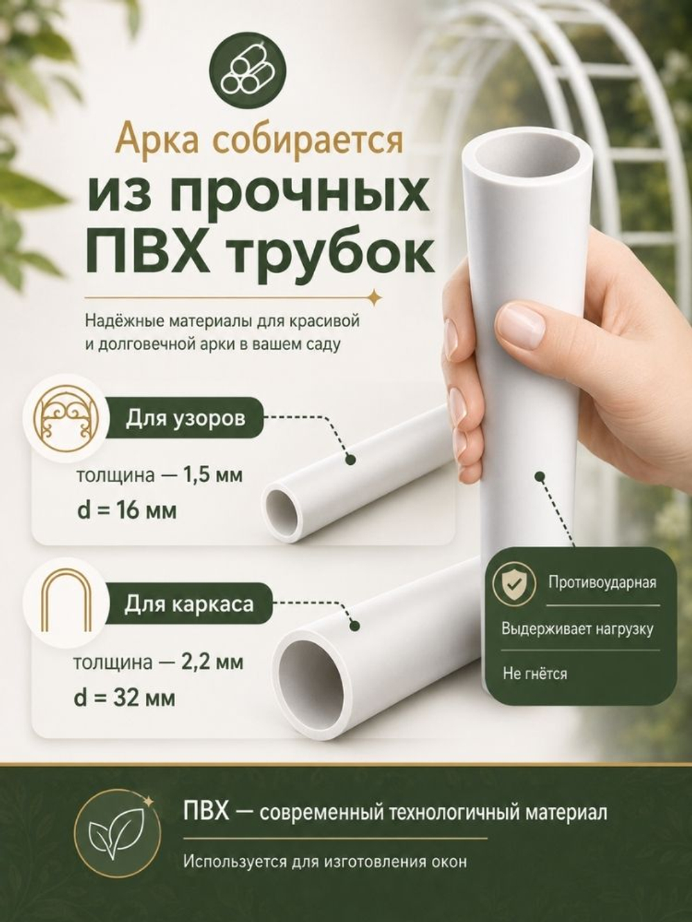 Арка садовая "Монрепо" 220 х 160 х 66 см.