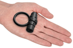 Черное перезаряжаемое эрекционное кольцо Vibrating Silicone C-Ring (Цвет: черный)