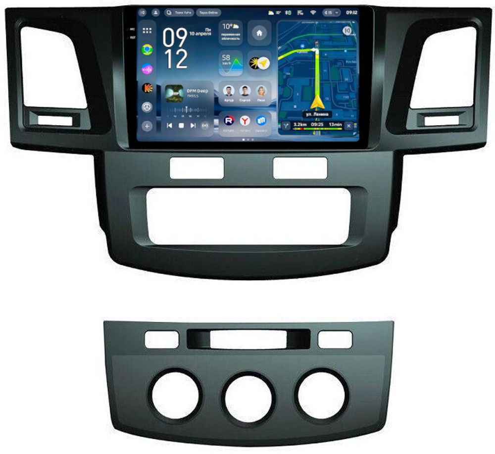 Магнитола для Toyota HiLux 7 2011-2015 - Teyes CC4-PRO монитор 9.5" 2K QLED на Android 13, Snapdragon 778G, AI, CarPlay, DSP, 4G SIM-слот