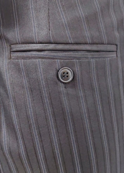 Брюки мужские классические тёмно-синие летние в полоску 52