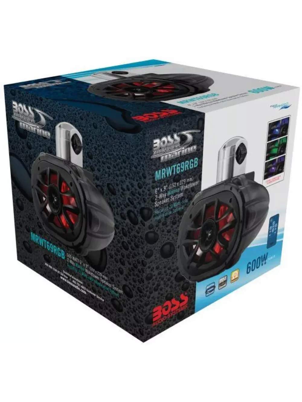 Корпусная акустика 600W 6" x 9" с RGB подсветкой, 1 колонка