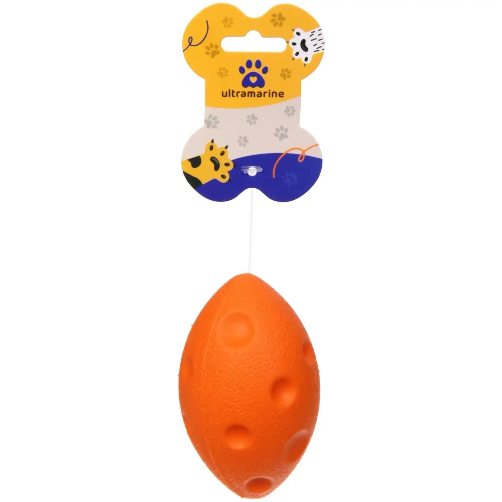 Игрушка - регби для собак средних, мелких и крупных пород «Сырик для Бро», цвет оранжевый, 10*6*6см (лейбл)