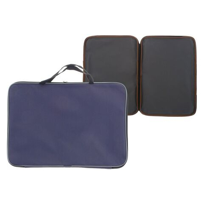 Папка для черчения и рисунков А3, 470 х 350 х 20 мм с ручками, текстильная, факрута песок 600D, Стандарт Calligrata серая