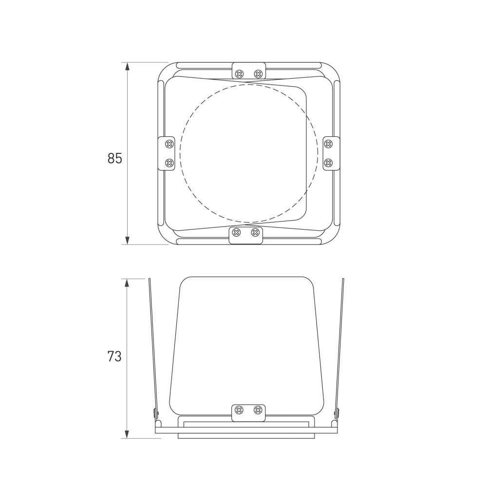 Шторки кашетирующие LGD-ARTIFACT-BARNDOOR-R65 (BK) (Arlight, Металл) 057160