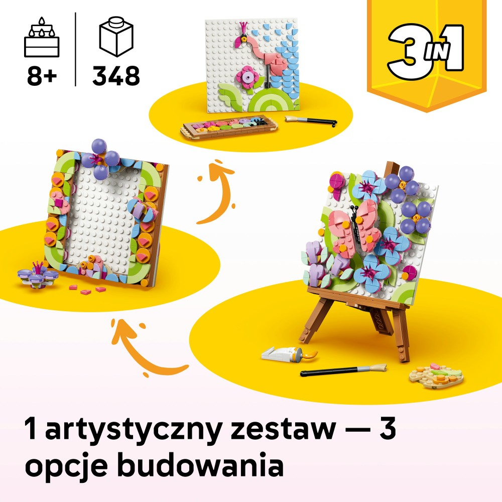 Конструктор LEGO Creator 31390 Декоративное панно с цветами 3 в 1 — фото 3