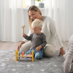 Развивающий блок с колышками и молотком IKEA UPPSTA (УППСТО), Массив березы, Разноцветный, 24х10х14 см