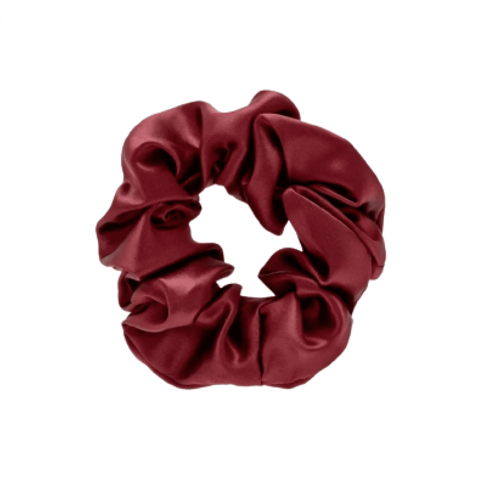 Шелковая резинка средняя, бордовая