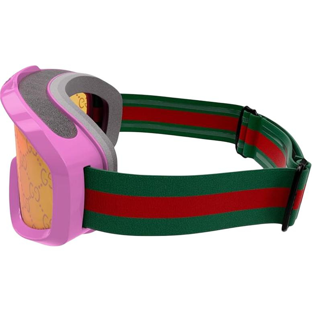 GUCCI Acetate Irregular Shape Sunglasses Men"s Pink