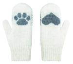 Варежки "Лапки" белый р.10, 1 шт.