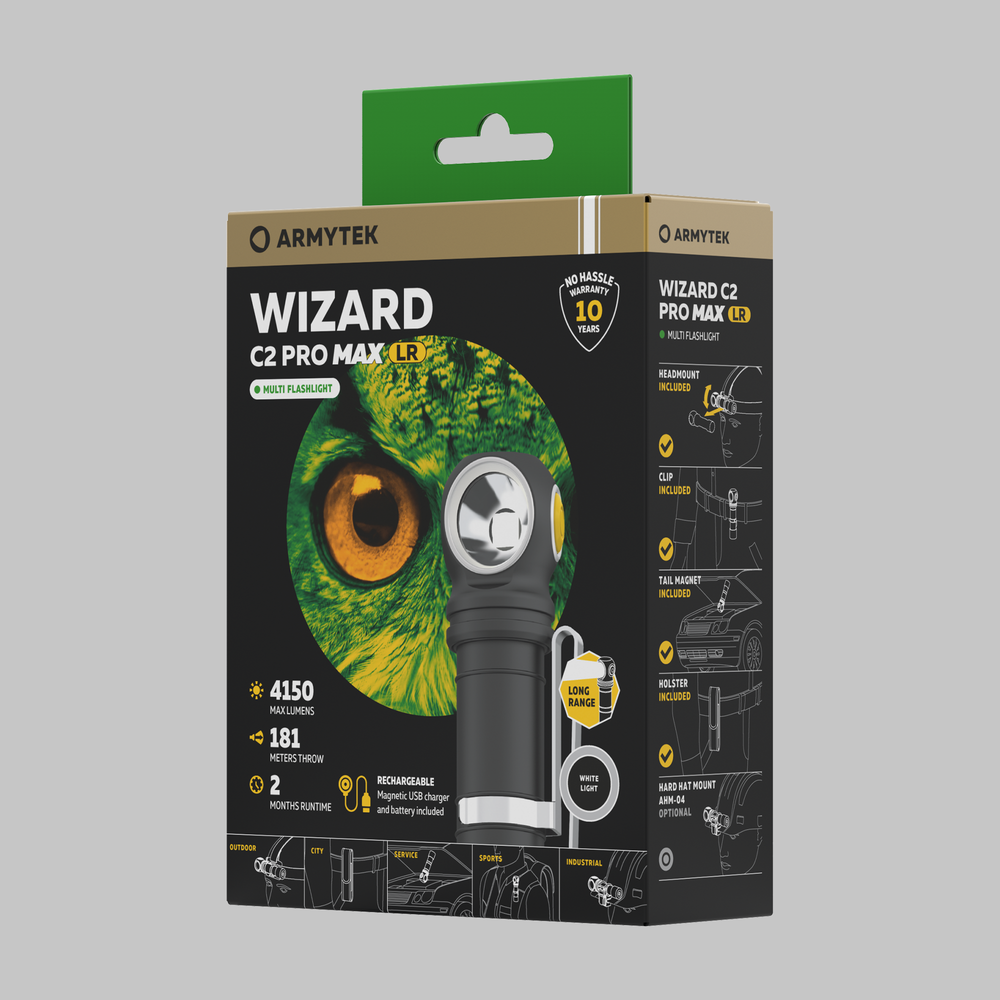 Фонарь Armytek Wizard C2 Pro Max Magnet USB LR