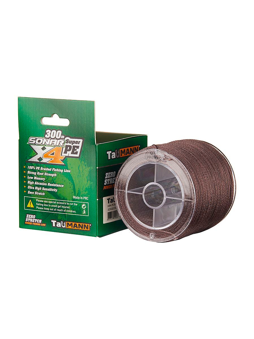 Плетеный шнур для рыбалки TauMANN Sonar PE X4 150m #1.2 (0.18mm) Yellow