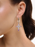 Серьги "Sun Cross Heart" Silver