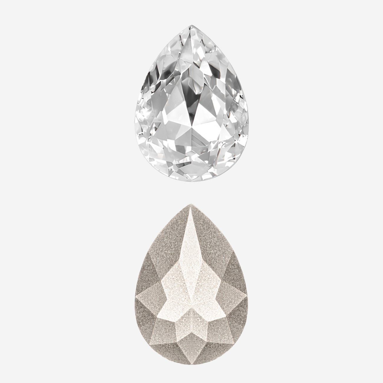 Кристалл Капля (Drop), оттенок "Кристалл"/"Crystal", 14*10мм