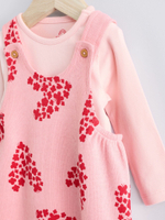 Боди с длинным рукавом и комбинезон в комлекте для малышей Next E65-351, Розовый