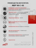 Вентилятор накладной REST D125 сетка обр.клапан тяг.выкл. ERA