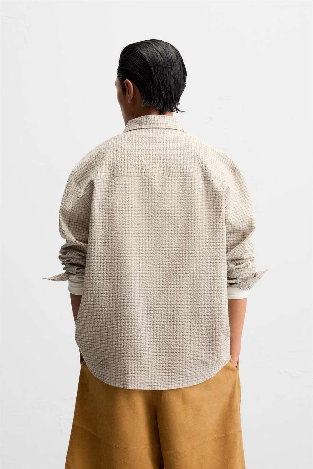Рубашка из рельефной ткани jacquard