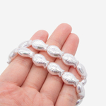 Хрустальный жемчуг в форме рыбок, розовый, 14*10мм