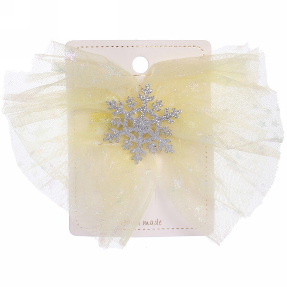 Зажим для волос «Снежинка”, микс 6 цветов, 13*11см