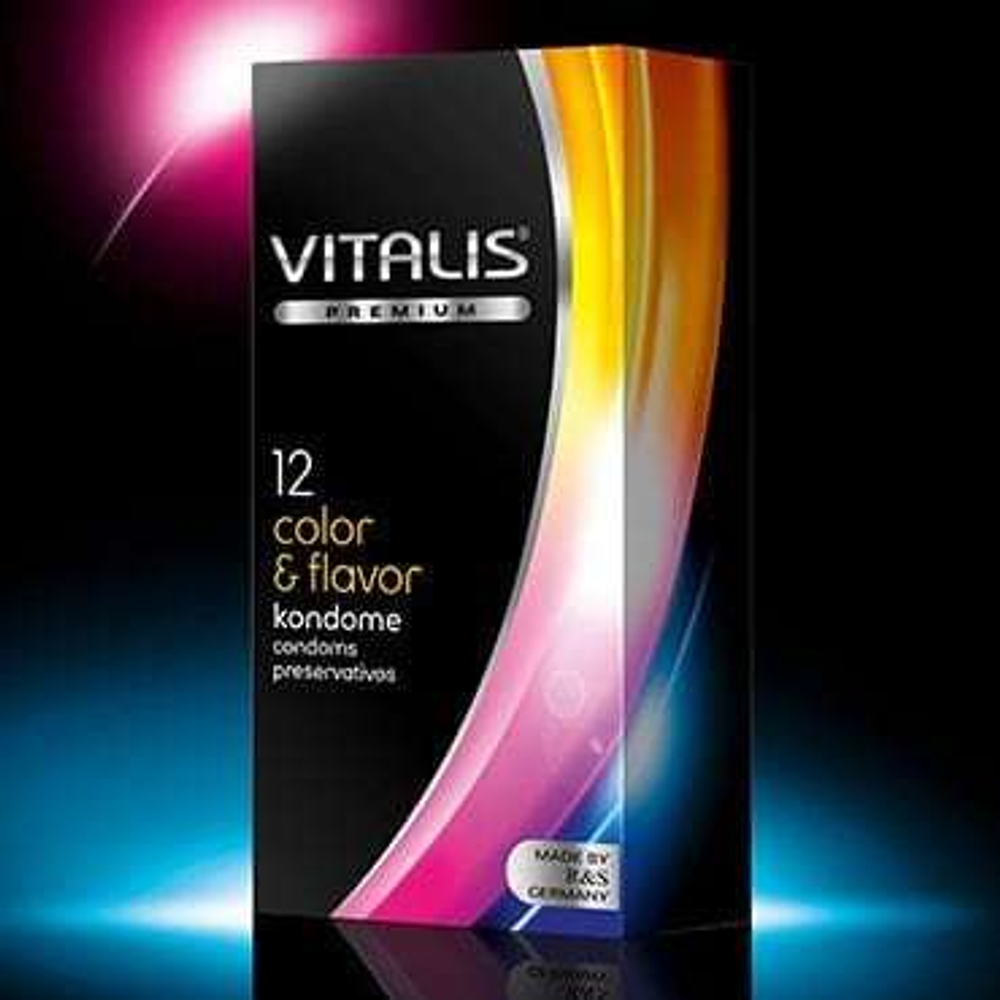 VITALIS №12 Color Презервативы цветные ароматизированные
