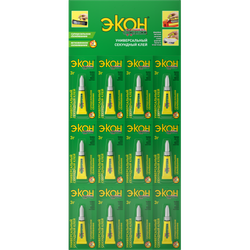 Клей Экон 1303054 секундный Экспресс 3 гр на мульти-карте 12 шт | Экон