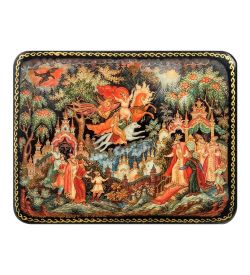 Народные промыслы ШК-19/ 4-B Шкатулка в технике декупаж «Иван царевич и серый волк» (10х8х3,5)