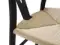 Стул Wishbone черный с бежевым сиденьем
