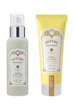 НАБОР INTIME ORGANIQUE -Деликатный очищающий гель для интимной гигиены - Intimate Feminine Wash 120 мл+Осветляющий крем для деликатных зон Intimate Whitening Cream 100 гр