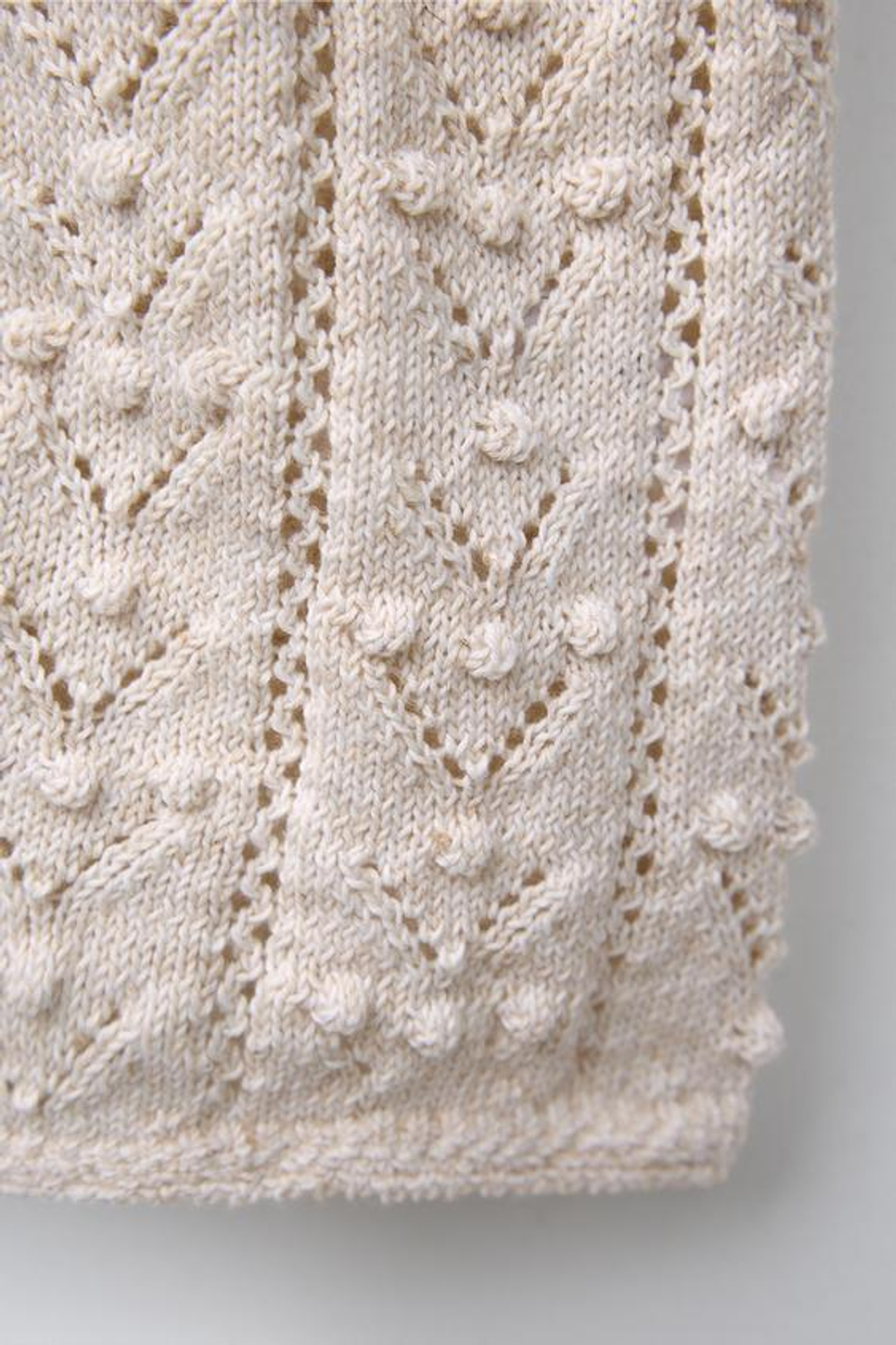 ZARA ТРИКОТАЖНЫЙ КОМБИНЕЗОН, СВЕТЛО-БЕЖЕВЫЙ