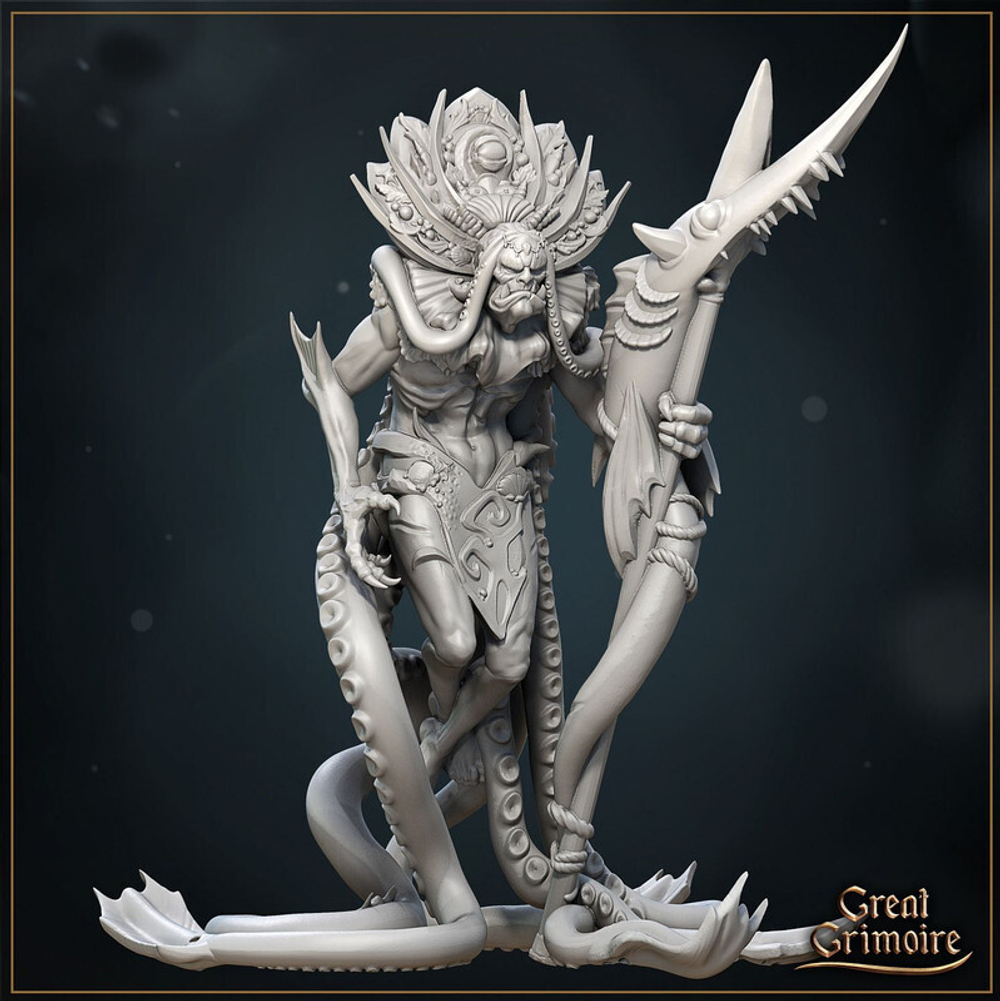 Орк Шаман Маг Друид миниатюра для dnd, днд, pathfinder, фентези, AOS, Настольная игра, НРИ, Варгейм, РПГ